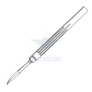 Couteau nasal Joseph, longueur 15 cm / 6 pouces, Fig. Instrument chirurgical ORL à 4 pointes courbées pour la rhinoplastie et la chirurgie nasale - Product Image 6