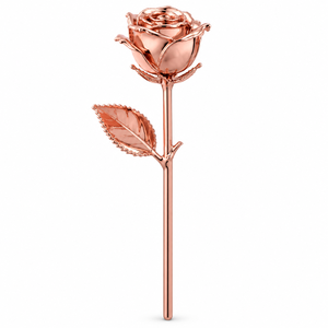 Rosa Real Bañada en Oro de 24K Hecha a Mano, Rosa Eterna Chapada en Oro Rosa para el Día de San Valentín, Día de la Madre y Bodas - Product Image 1