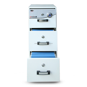 Armoires ignifuges WELKO FRC3 DK blanches avec serrure à combinaison et serrure à clé en acier inoxydable de 2 mm - Product Image 2