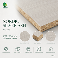Panneau OSB mélaminé Jinbase SXT2882 Nordic Silver Ash 18 mm E0 1220x2440 mm pour la décoration intérieure scandinave