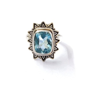 Blue <b>Quartz</b> Fashion <b>Ring</b> 6.2 Grams Weight - Product Image 1