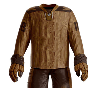 Jersey de Hockey sobre Hielo con Patrón de Madera, Talla 18 para Adultos, Uniforme Resistente - Product Image 6