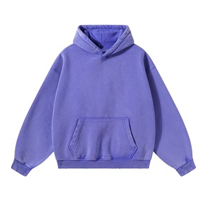 Sudadera con capucha unisex de felpa rosa melocotón lisa, corte holgado, con bolsillo canguro y puños acanalados, venta al por mayor, ropa casual - Product Image 5