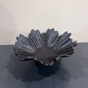 Bandeja Redonda Moderna de Aluminio Revestido, Decorativa en Negro para Sala de Estar - Product Image 4