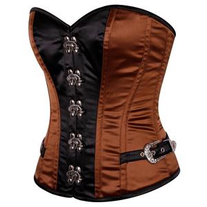 เสื้อครอเซ็ทวินเทจสำหรับผู้หญิง เซ็กซี่ กระชับสัดส่วน ระบายอากาศได้ดี ผ้าซาตินทันสมัย สำหรับสาวพลัสไซส์ - Product Image 5