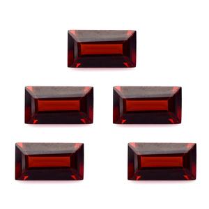 Granat rouge naturel 5x10mm, taille baguette, facetté, calibré, pierre précieuse en vrac certifiée pour la fabrication de bijoux, fournisseur en gros - Product Image 2