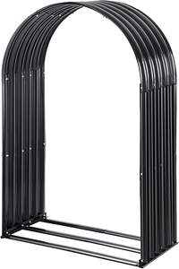 Support à bois de chauffage en acier galvanisé robuste pour cheminée de jardin ou de camping à la maison - Product Image 5