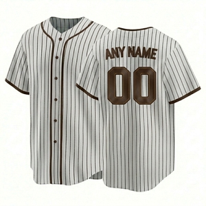 Camiseta de Béisbol de Talla Grande, 100% Poliéster, Personalizable, Cuello en V, Sublimada, Manga Corta, Botones Delanteros - Product Image 2