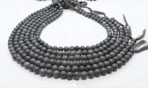 ลูกปัดมูนสโตนสีเทาและสีขาวธรรมชาติ Aamna Gems AAA ขนาด 13 นิ้ว พร้อมใบรับรองจากผู้เชี่ยวชาญ - Product Image 3