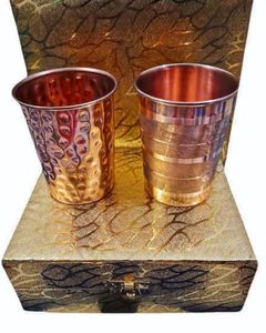 Heavy duty copper <b>glasses</b> thick metal tumblers for <b>water</b> juice cocktail use durable reusable eco friendly kitchen dining bar dri - Product Image 6