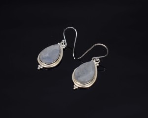 925 Silver Turquoise <b>Drop</b> Earrings 18K Gold Plated Classic Women's Jewelry Everyday Wear Water <b>Drop</b> Shape Bezel Setting - Product Image 4