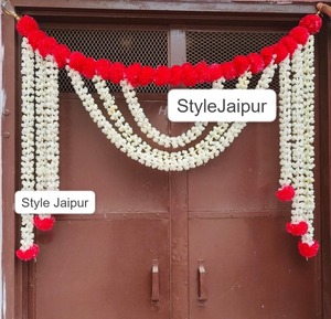 Guirlande florale artificielle Jasmine Marigold Toran Bandarwal de 3 et 5 pieds, style Art Déco, pour décoration de mariage, de maison, de porte et murale - Product Image 1
