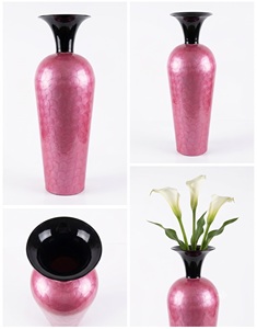 Metal Fancy Enamel Decorative Floor <b>Vase</b> Large <b>Unique</b> Tall Floor Pot Modern Smart Collection Flower <b>Vases</b> Home Art Decor <b>Vases</b> - Product Image 4