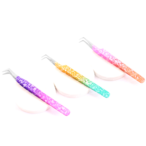 Pince à épiler en acier inoxydable pour extensions de cils, nouveau design, efficace, parfaite pour les artistes, réutilisable, améliorant l'application, antistatique - Product Image 1
