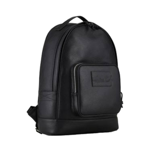Men Women Casual Customized Black Genuine Leather Laptop <b>Backpack</b> <b>Waterproof</b> Breathable 20-35L Capacity <b>School</b> College Zipper - Product Image 1