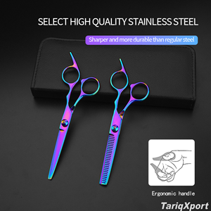 Tijeras de Peluquería Profesionales de Alta Calidad, con Mango Largo, Punta Afilada, Acero Inoxidable, Coloridas, de 6.0 Pulgadas, Venta al Por Mayor de Fábrica - Product Image 5