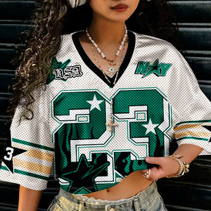 T-shirt de sport Tonton personnalisé à séchage rapide, col en V, imprimé rétro, coupe ample, style football, pour homme, maillot de basketball court en mesh, maillot de football - Product Image 3