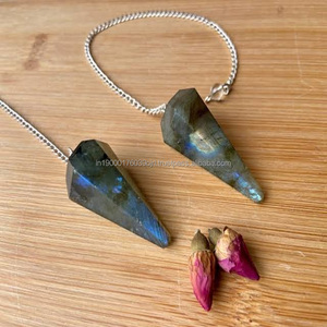 Wholesale Green Aventurine Cone Pendulum Natural Crystal Gemstone Faceted Carved Love Style Semi-Precious Stone Dowsing <b>Tool</b> - Product Image 2