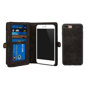 Custodia a Portafoglio Portatile per iPhone 8 Plus 2 in 1 Magnetica in Pelle con Cerniera Staccabile, 15 Scomparti per Carte e Tasca Porta Soldi - Product Image 3