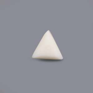 Natural White Coral Oval Cabochon 5.65 Carat Loose Gemstone 7mm Certified Wholesale - Product Image 2