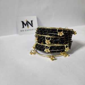 ชุดกำไลแบบดั้งเดิมสำหรับผู้หญิง กำไลแก้วแบบแคชเมียร์สุดหรูสำหรับงานแต่งงาน งานเลี้ยง และแฟชั่นเครื่องประดับแก้ว - Product Image 3