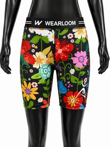 ชุดออกกำลังกายลายดอกไม้สำหรับผู้หญิง WearLoom – สปอร์ตบราและกางเกงขาสั้นสำหรับปั่นจักรยาน - Product Image 4