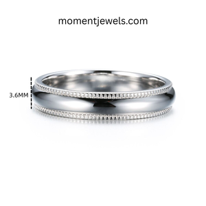Anillo de Boda de Titanio con Baño de Zinc Negro, Diseño Flamingo, 3.6 mm de Ancho, Joyería Unisex para Aniversario, Personalizable - Product Image 1