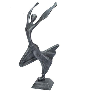 Par de Estatuas de Arte Moderno - Figuras Metálicas Antiguas Bailando para Decoración del Hogar, Tipo de Producto: Aluminio - Product Image 3