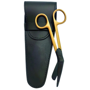Ciseaux à bandages chirurgicaux Lister tendance, 16,5 cm, en acier inoxydable noir et doré, service OEM ODM, nouvelle collection, meilleures ventes - Product Image 2
