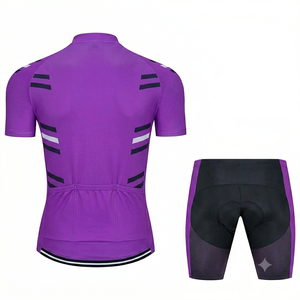 Conjunto deportivo personalizado para ciclismo de montaña, conjunto slim fit para hombre, pantalones cortos con tirantes, transpirables, de secado rápido, ropa para ciclismo al aire libre. - Product Image 2