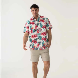 Nouvelles chemises hawaïennes pour hommes, fermeture à boutons, respirantes, écologiques, séchage rapide, 100% soie, chemises de plage pour hommes - Product Image 5