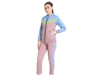 Ensemble de survêtement hiver pour femme, à capuche, uni, épais, en coton et polyester, personnalisable, vente en gros, streetwear décontracté - Product Image 5