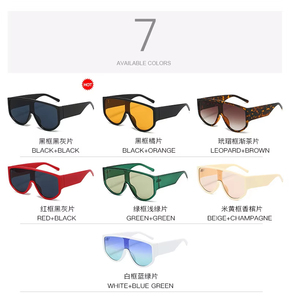 Wholesale <b>Plastic</b> Lunettes De Soleil Oversized One Piece Lens Fashion Sun <b>Glasses</b> Vintage Retro Women Men Shades Sunglasses 2025 - Product Image 6