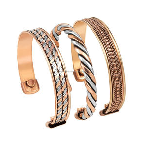 Adjustable Fit Distinctive Pattern Tennis Style <b>Copper</b> <b>Bracelet</b> Fashionable Design for Men and Women Daily Wear - Product Image 3