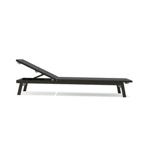Chaise longue d'extérieur moderne avec structure en acier, inclinable manuellement, sans accoudoirs, design contemporain, pieds coniques, dossier solide et durable - Product Image 4