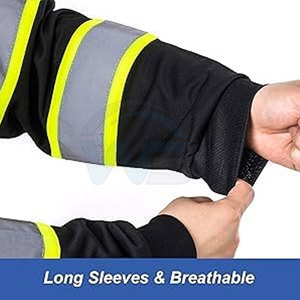 Camisa de Seguridad Reflectante de Alta Visibilidad, Ropa de Trabajo, Tejido Transpirable y Ligero, Opciones de Talla y Color Personalizadas - Product Image 4