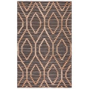 Tapis de salon en coton ou en jute de qualité supérieure, design géométrique, tissé à la main en laine - Product Image 1