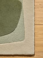 Tapis en laine tufté à la main de forme personnalisée, tapis d'appoint moderne abstrait irrégulier de designer, tapis de sol de luxe fait main