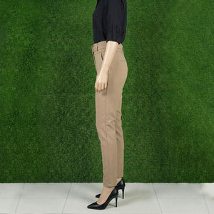 Pantalones informales de cintura alta para mujer, pantalones formales ligeros de alta calidad, pantalones de pierna recta, pantalones de negocios para viajar, diseño elástico - Product Image 3