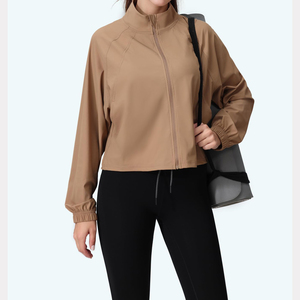 Chaqueta Deportiva de Manga Larga para Mujer, para Correr, Gimnasio y Yoga, de Secado Rápido, Transpirable, con Cierres, Estampado Atlético - Product Image 5