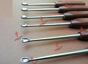 BTECH ENTERPRISES Ensemble de 6 curettes osseuses Halle à manche en fibre, instruments chirurgicaux orthopédiques certifiés CE - Product Image 5