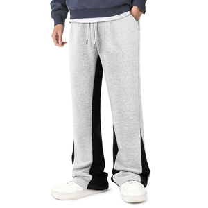 Men's Fashionable <b>Oversize</b> Outdoor Flare <b>Sweatpants</b> Loose Fit Back Pocket Casual Breathable Relaxed Wide Leg <b>Sweatpants</b> - Product Image 1