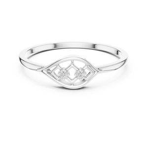 Bague Moissanite 10K et CZ en argent pour un usage quotidien - Product Image 4