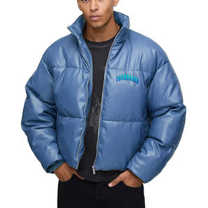 Veste d'hiver matelassée pour homme sur mesure OEM, col montant, fermeture éclair imperméable, fabrication professionnelle - Product Image 3