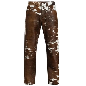 Pantalon en cuir de vachette à poils naturels pour homme, style western, durable et élégant - Product Image 1