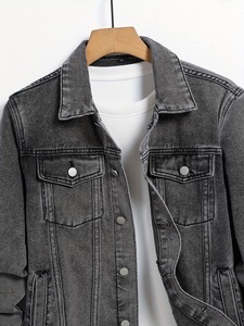 Men's Denim Jean <b>Jacket</b> Casual Outwear Fall <b>Jacket</b> Denim Button up Coat <b>Slim</b> <b>Fit</b> <b>Jacket</b> for Male Regular <b>Fit</b> Autumn Outwear - Product Image 3