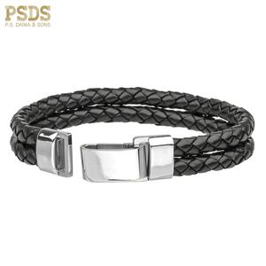 Bracelet en cuir de haute qualité fermoir magnétique disponible au meilleur prix - Product Image 2