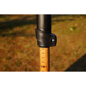 Bastón de Senderismo Ajustable de Madera Premium con Bloqueo de Seguridad, Correa de Muñeca de Cuero, Punta Metálica, Ligero, para Actividades al Aire Libre - Product Image 2