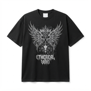 T-shirt personnalisé avec impression DTF photo, logo sur le devant, graphisme personnalisé, jersey 240 grammes, coupe oversize, vêtement décontracté et tendance - Product Image 1