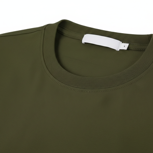 T-shirt Homme Vert Olive Premium - 100% Coton Col Rond Manches Courtes Uni - Vêtements Décontractés Simples en Gros - Product Image 6